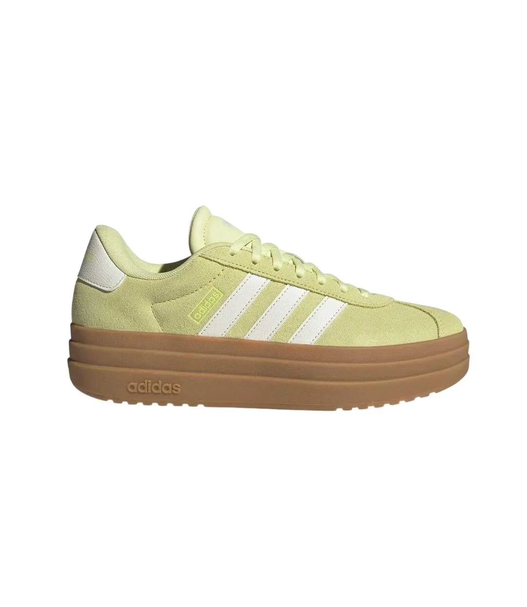 Baskets Court Bold Femme Jaune Blanc Marron Pâle Adidas-4