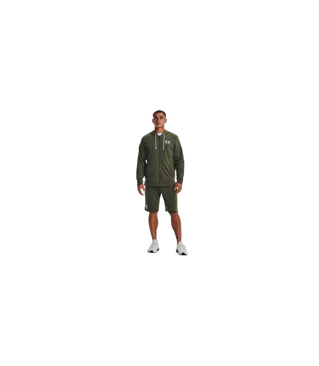 Veste À Capuche Manches Longues Rival Homme Vert Under Armour-1