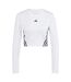 T-shirt court manches longues hyperglam femme blanc / noir Adidas-1