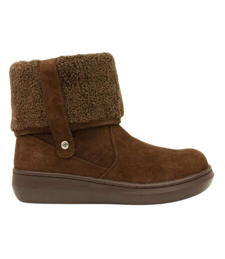 Womens/ladies Sugar Mint Suede Ankle Winter Boot Tribal Brown Rocket Dog