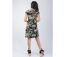 Robe courte taille cintrée TANIA noir et crème Coton Du Monde-4