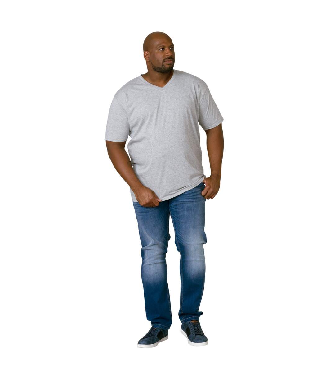 T-shirt D555 Signature Homme Gris Duke-1