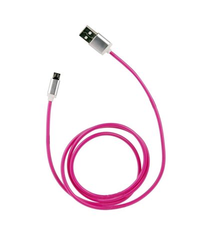 Cable micro USB 2.0 universel - Phosphorescent - 1 m - Rose