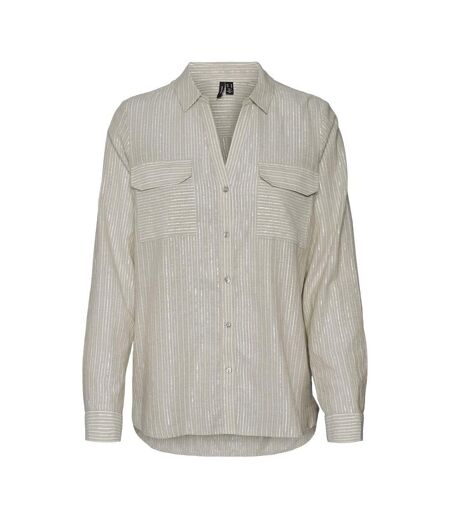 Chemise beige femme vero moda lurex