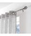 Kit de tringle à rideaux extensible Feuille - L120 /L210 cm - Patine Gris-2