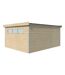 Chalet en bois profil aluminium contemporain 18.67 m² Avec plancher