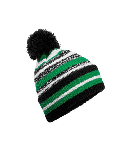 Bonnet Multi-sport Fan Noir Vert Kelly Blanc Beechfield