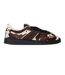 Womens/ladies Greenwich Cow Print Leather Trainers Dark Coffee Tommy Jeans-1