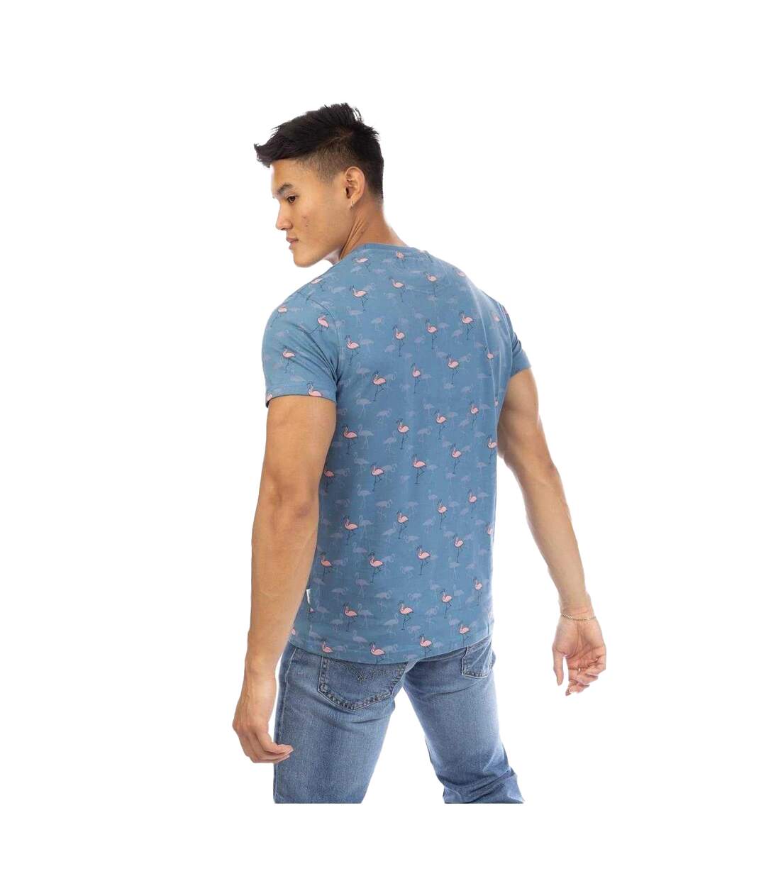 Mens Flamingo All-over Print T-shirt Multicoloured Peter Werth-2