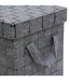 Lot de 2 Boîtes de Rangement Lise 35cm Gris-5