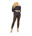 Womens/ladies Sequin Off-the-shoulder Blouse Navy Yumi-3
