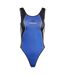 Womens/ladies Equipment Logo Colour Block Bodysuit Blue Adidas-2