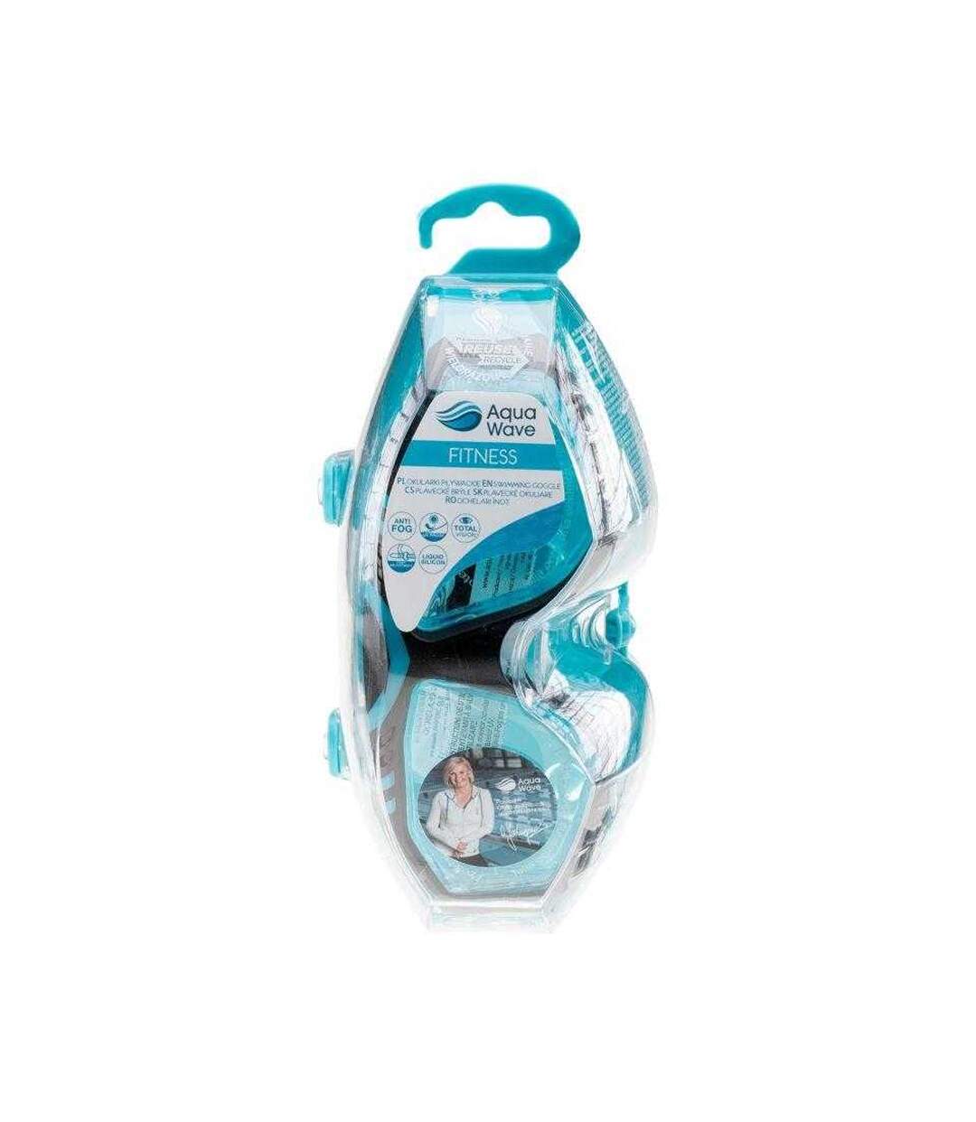 Childrens/kids Maveric Swimming Goggles Transparent Blue Aquawave-3