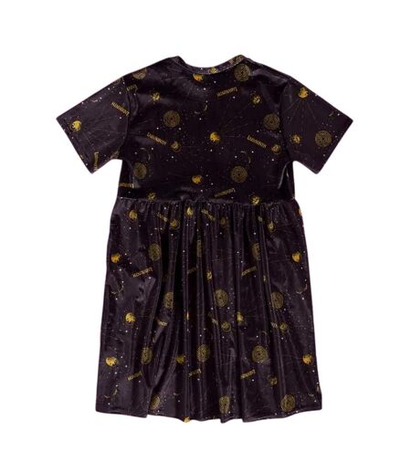 Robe Motif/style Céleste Femme Noir Labyrinth