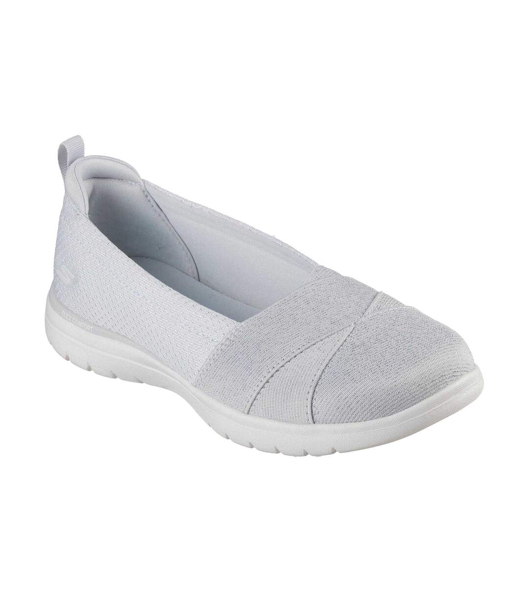 Womens/ladies Flex Slip-on Trainers Light Grey Skechers-1