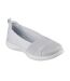 Womens/ladies Flex Slip-on Trainers Light Grey Skechers-1