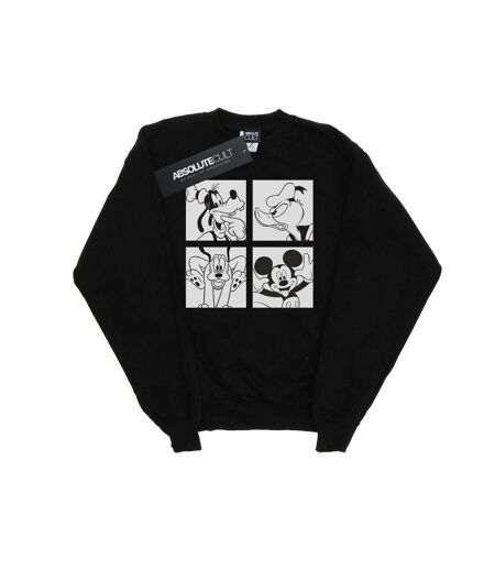 Disney Sweat-shirt Mickey, Donald, Goofy et Pluto en boîte - Femmes/Ladies (Noir) - UTBI26804