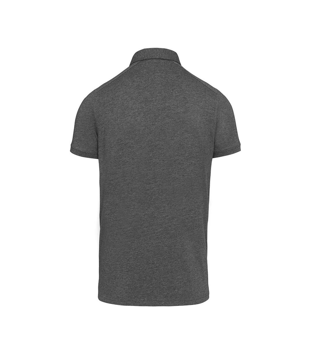 Mens jersey knit polo shirt grey heather Kariban-2