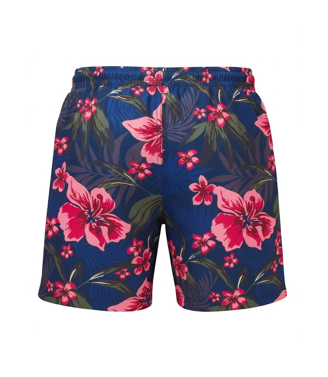 Short De Bain Motif/style Floral Homme Bleu Marine Rose Wombat-2