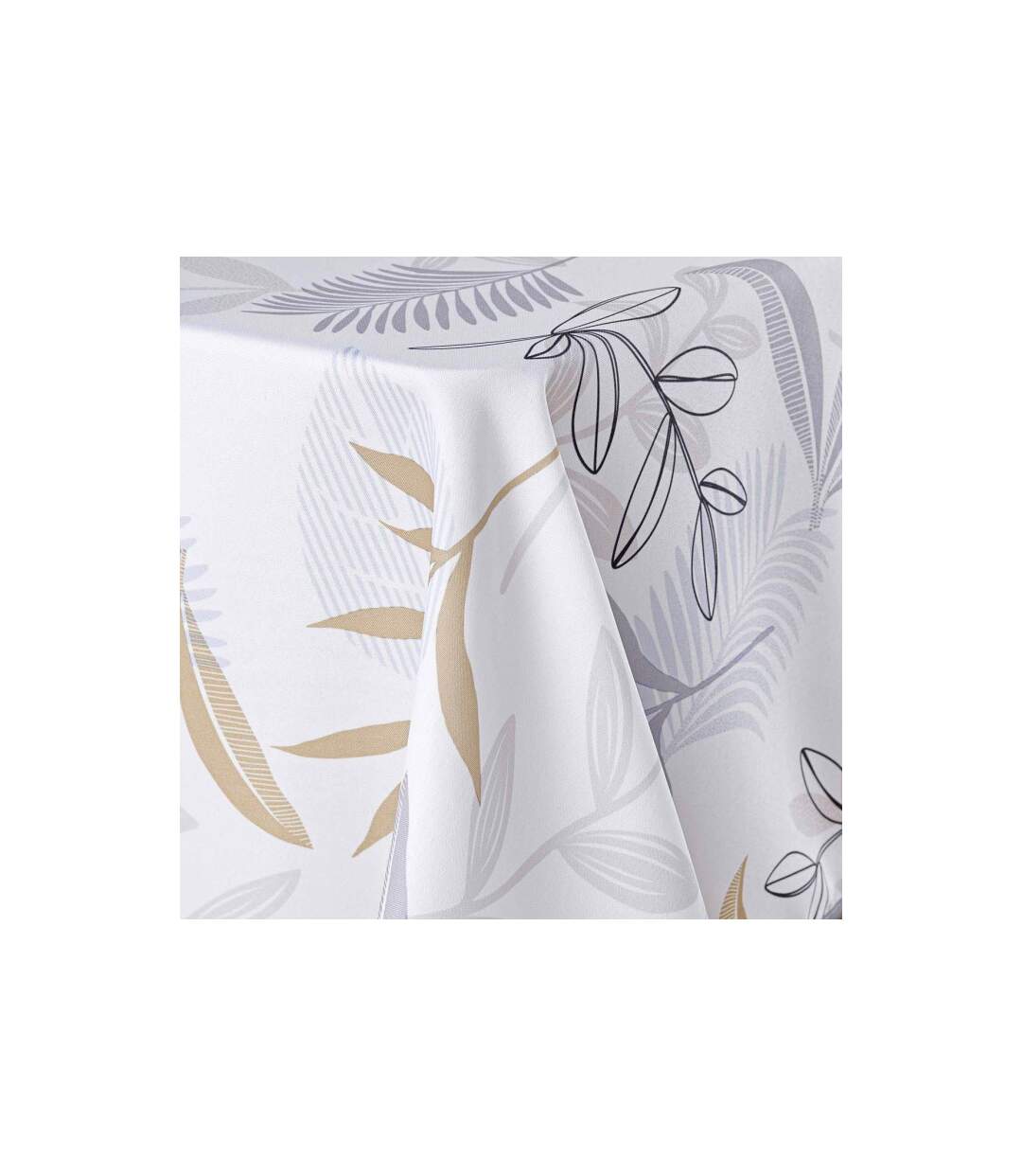 Nappe Imprimé Miraline 150x240cm Blanc-2