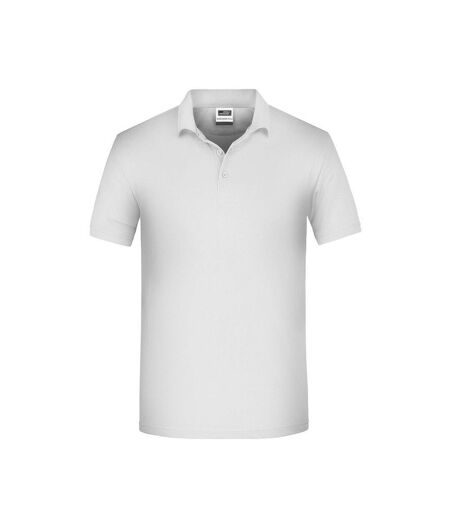 Polo Bio Workwear Homme Blanc James And Nicholson