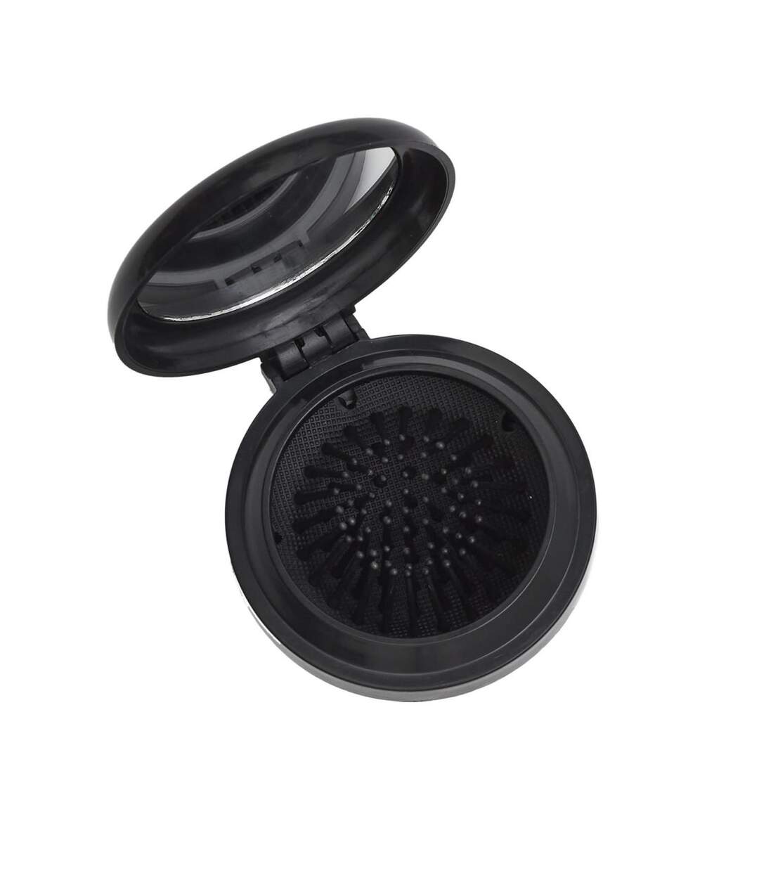 Brosse & Miroir de Sac Nomade 7cm Noir-2