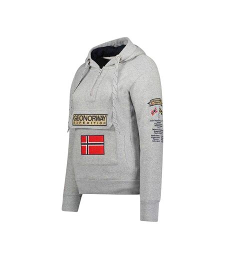 Sweat À Capuche Gymclass Distri Homme Gris Geographical Norway