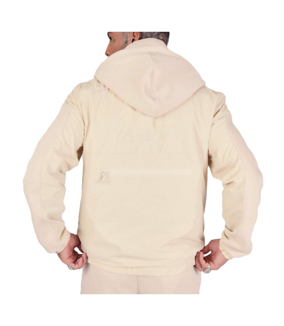 Veste à capuche écru homme project x paris matelassage - l-2