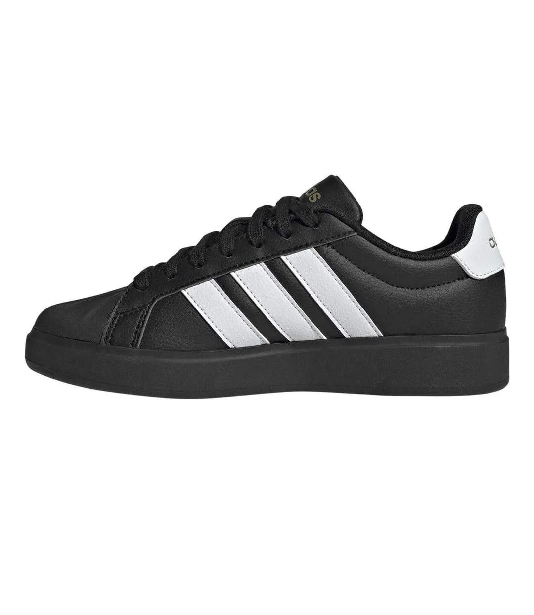 Womens/ladies Grand Court Stripes Trainers Black White Adidas-3