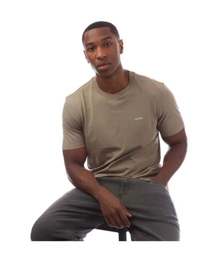 T-shirt Style Logo Dero222 Homme Marron Hugo