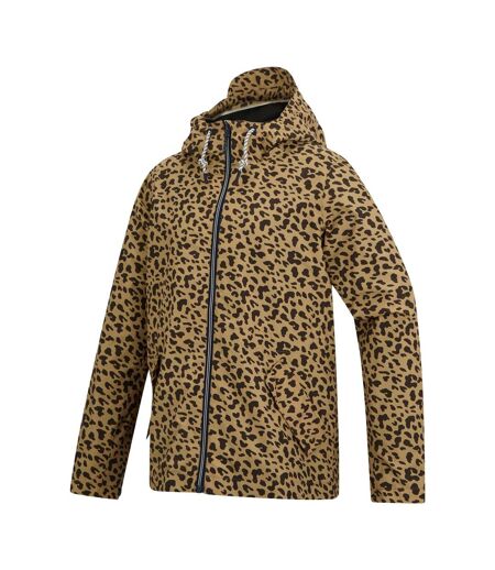 Womens/ladies Bayletta Leopard Print Waterproof Jacket Multicoloured Regatta