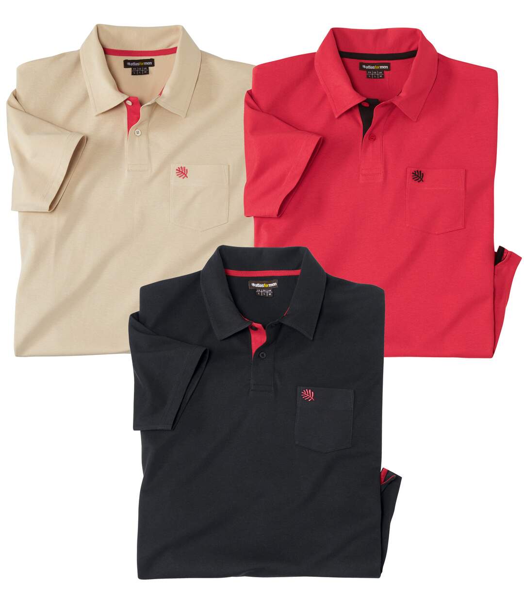 Lot de 3 Polos Coton Casual 