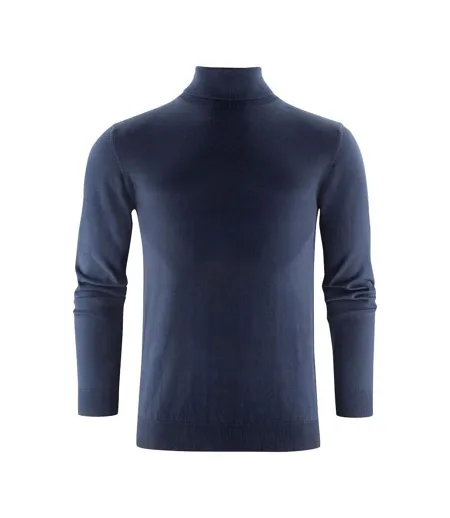 Mens Ashland Turtle Neck Pullover Navy James Harvest