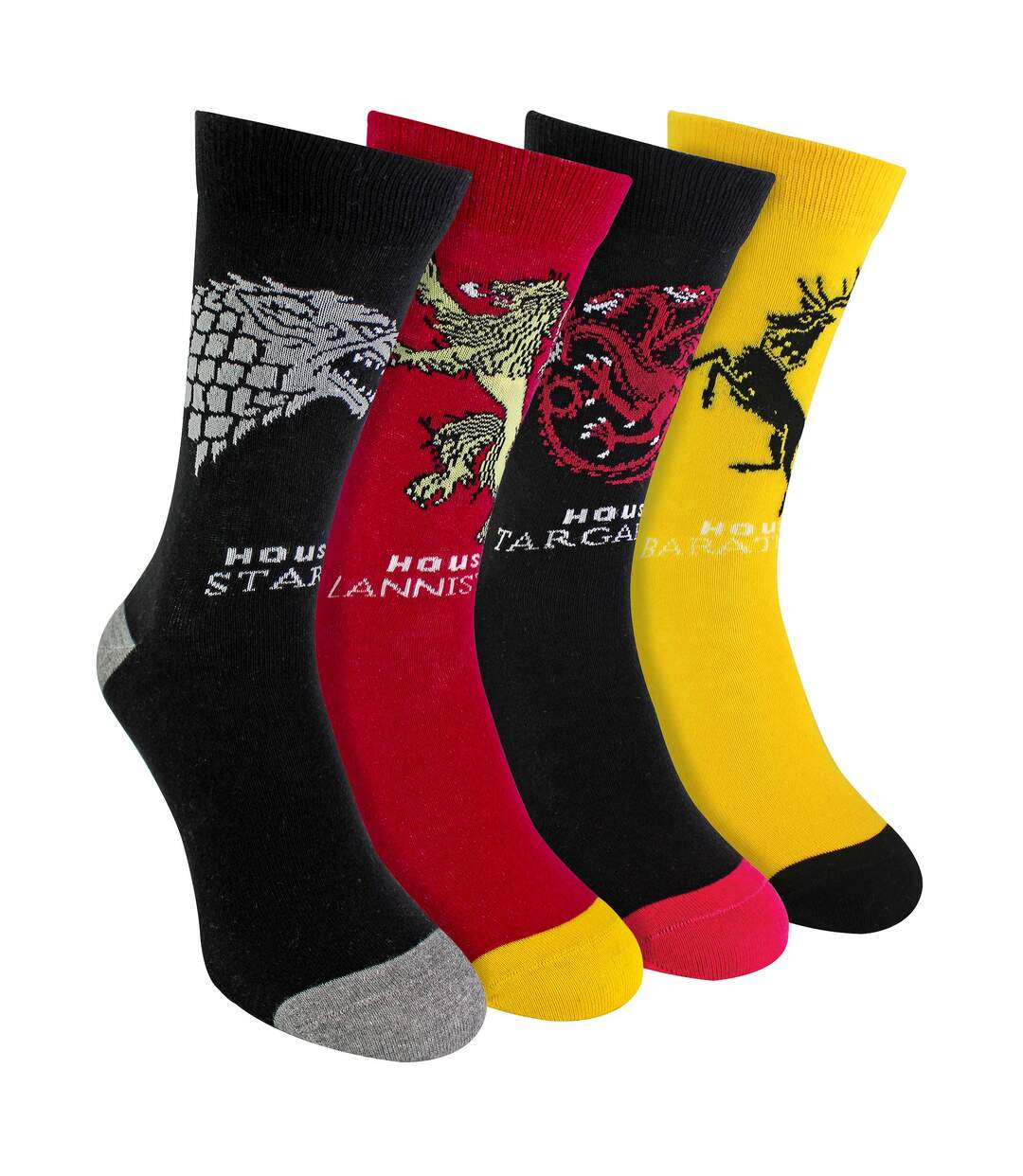Mens 4 Pack Novelty Game Of Thrones Houses Socks-1