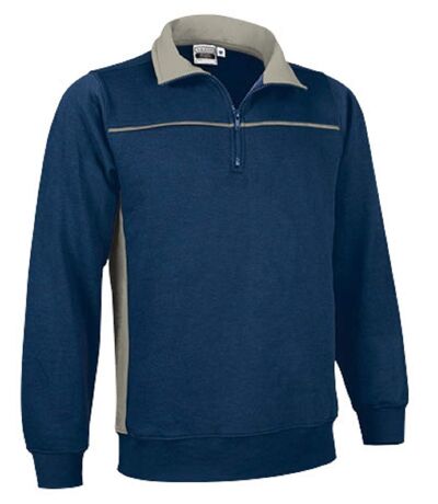 Sweat bicolore - Homme - réf THUNDER - bleu marine et beige