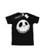 Disney Womens/Ladies Nightmare Before Christmas Jack Cracked Face Cotton Boyfriend T-Shirt (Noir) - UTBI41440-1