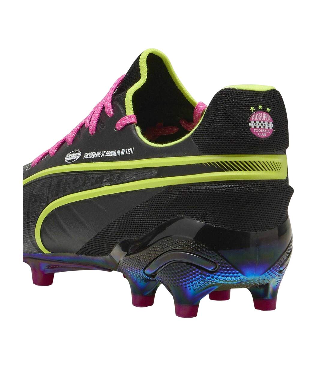 Mens King Ultimate Firm Ground Football Boots Black Lime Pink Puma-2