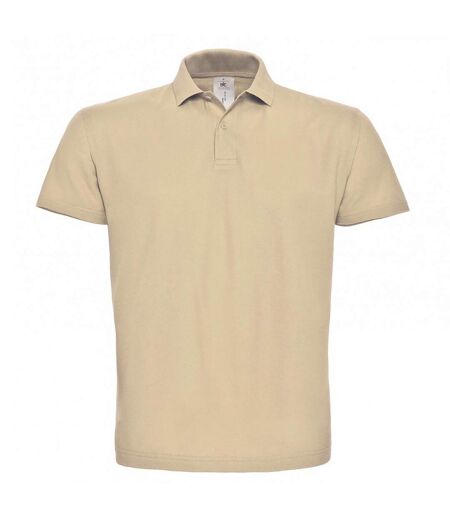B&C ID.001 Unisex Adults Short Sleeve Polo Shirt (Sand)