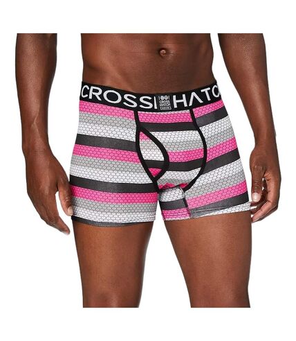 Boxers crystaline homme fuchsia / noir / gris Crosshatch Crosshatch