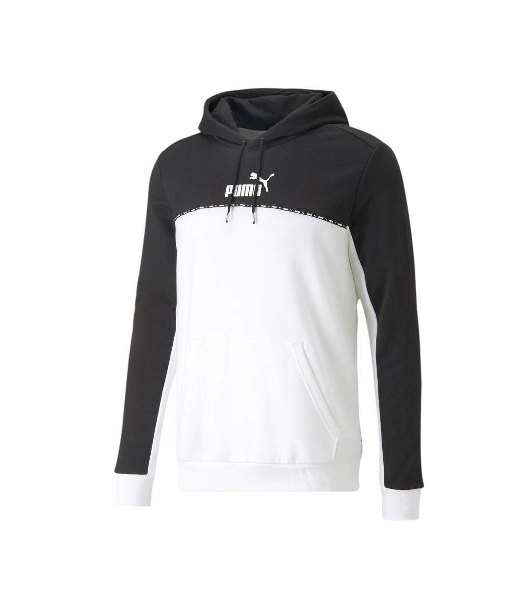 Sweat blanc/noir homme puma block - l-1