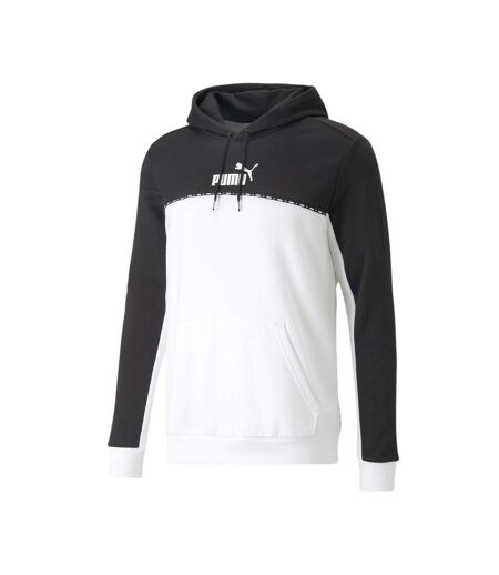 Sweat blanc/noir homme puma block - l