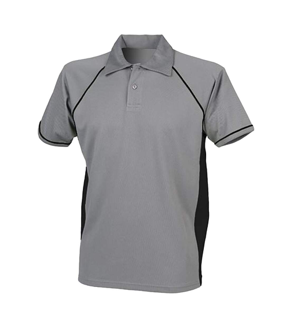 Polo Performance Homme Gris Foncé Noir Finden & Hales-1