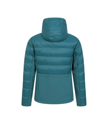 Womens/ladies turbine padded soft shell jacket teal Mountain Warehouse