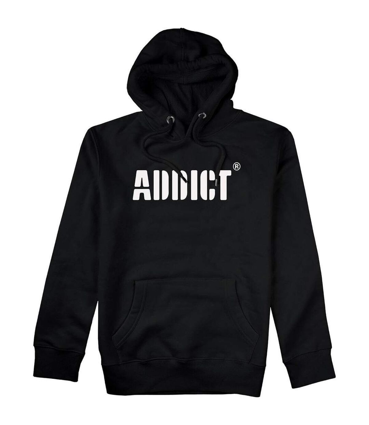 Addict Mens Stencil Logo Hoodie (Black)