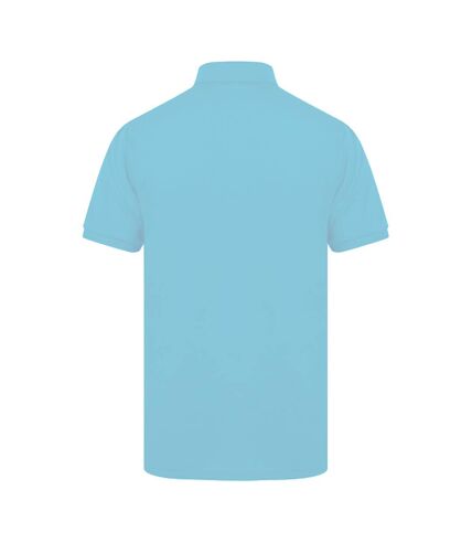 Henbury Mens Short Sleeved 65/35 Pique Polo Shirt (Sky)