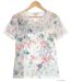 Tee-shirt MAYFLOWER BAG15117A fleuri : l'élégance du voile et de la transparence-2