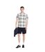 Chemise Motif/style À Carreaux Vifs Homme Écru Farah-4