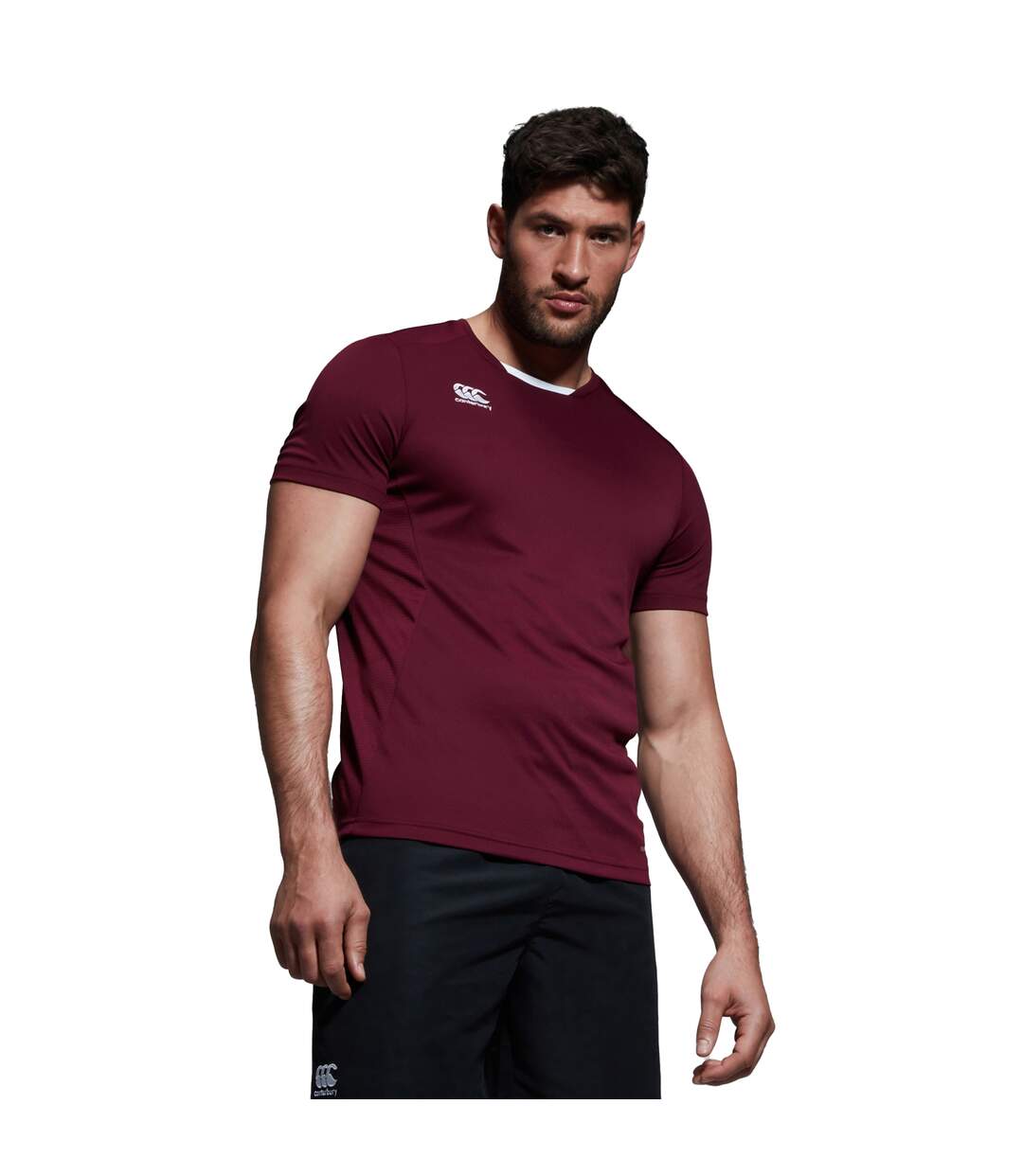 Mens Club Dry T-shirt Maroon Canterbury-1