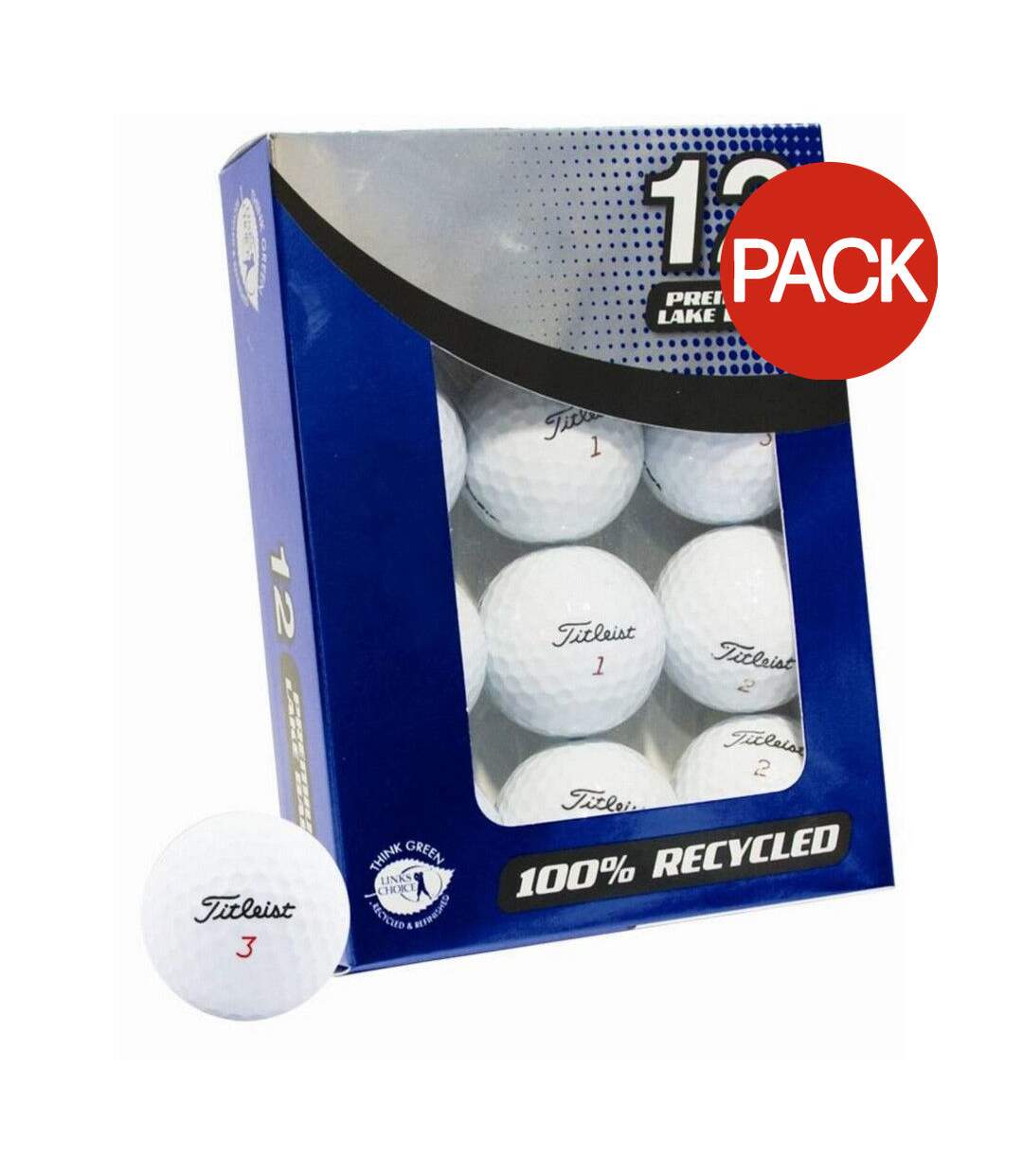 Pack of 12  Golf balls  one size white Titleist-1