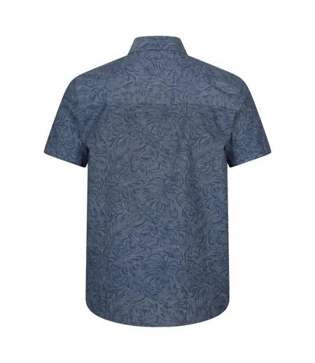 Chemise Manches Courtes Motif/style À Motifs Tropical Homme Bleu Pâle Mountain Warehouse